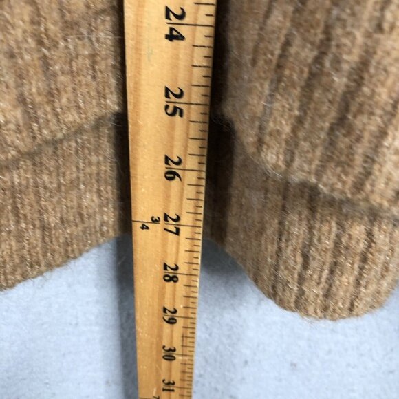 AYR Sweater Women Medium Green Blue Camel Alpaca Wool Blend The Kick Back Fuzzy - Picture 5 of 14